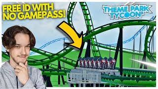 NO GAMEPASS Motorcycle Coaster WITH ID  Theme Park Tycoon 2 Roblox [upl. by Adleremse301]