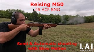 Reising M50  semi and full automatic shooting with slow motion [upl. by Aihsilat]