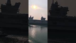 Caravanning in France 2024 We are off Sailing past HMS Prince of Wales shorts aircraftcarrier [upl. by Atcele186]