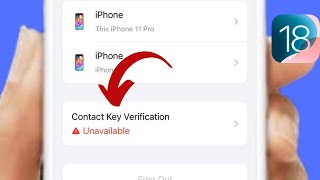 How to Fix Contact Key Verification Unavailable Error  iPhone amp iPad iOS 18 [upl. by Alexander593]