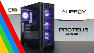 Gabinete ATX ARX410G AUREOX Proteus RGB [upl. by Arval]