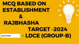 Railway Establishment amp Rajbhasha Section Practice Question for LDCE RAILWAY Group B70Practice [upl. by Nywled]