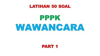 Latihan Soal Kompetensi Wawancara PPPK PART 1 [upl. by Shaddock]