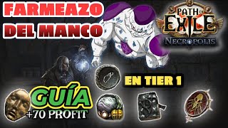 💲GUÍA DE FARMEO EL MANCO de NECROPOLIS 80 DIV EN TIER 1 ALCHEMY AND GO pathofexile 324 [upl. by Arret998]