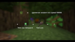 Oak saplings flat worldgamerule randomtickspeed 300Tree capitator datapackFast axe [upl. by Pharaoh]