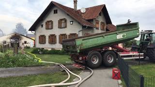 Aufräumarbeiten nach Großbrand in Höchst [upl. by Melburn]