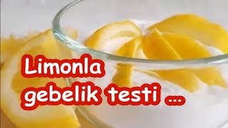 Limonla gebelik testi … [upl. by Leahcimaj]