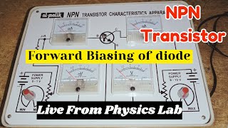 To study the characteristics of NPN transistor Forward biasing FSC physics 12 practical [upl. by Elcarim]