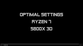 5800x 3D Optimal Settings PBO  CO  Undervolt [upl. by Ezalb201]