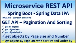 Microservice REST API Spring Boot  Spring Data JPA GET API – Pagination And Sorting  get by Page [upl. by Christiana771]