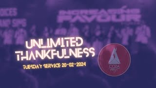 Unlimited Thankfulness  Thankful Worship Session with COZA City Music  COZATuesdays 20022024 [upl. by Riek]