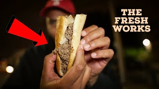 Trying The Fresh Works cheesesteak [upl. by Negeam]