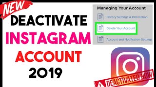 How to Deactivate Instagram Account from Mobile 2019 [upl. by Okin]