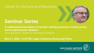 CHM Seminar A mathematical description of decision making processes– Anxo Sánchez [upl. by Lalage239]