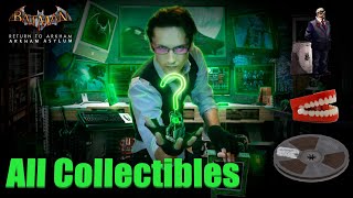 Batman Return To Arkham  Arkham Asylum  All Collectibles One Video [upl. by Klimesh]