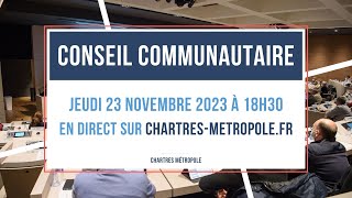 Conseil communautaire du 23 novembre 2023 [upl. by Kraft]