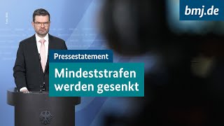 Pressestatement zur Absenkung der Mindeststrafhöhe bei § 184b StGB [upl. by Ahsinej]