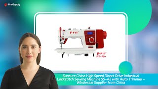 Sunsure China High Speed Direct Drive Industrial Lockstitch Sewing Machine SSA2 with Auto Trimmer [upl. by Galen]