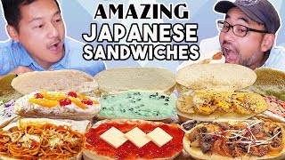 Epic Japanese Sandwich Tasting KOPPEPAN [upl. by Yartnoed]