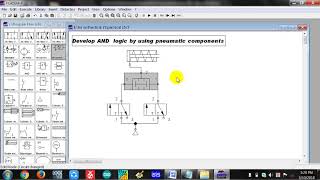 Develop AND logic by using pneumatic components [upl. by Pfosi]