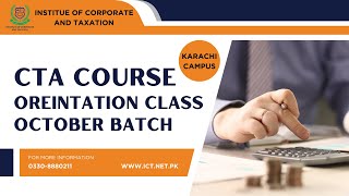 CTA KARACHI OCTOBER BATCH OREINTATION CLASS [upl. by Odrareve]