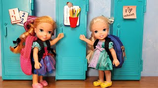 New School year  Elsa amp Anna toddlers are not in the same class  Barbie  new teachers amp students [upl. by Burtis915]