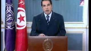 Discours de Zine Ben Ali Tunisie manifestations 10 janvier 2011 [upl. by Tish539]