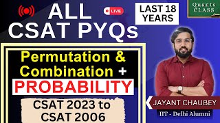 ALL PYQs of Permutation amp Combination  PROBABILITY  Last 15 Years PYQs  Jayant Sir [upl. by Felice934]