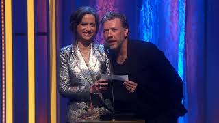 Christer lindarw tar emot pris på QX galan 2018 [upl. by Yrrag23]