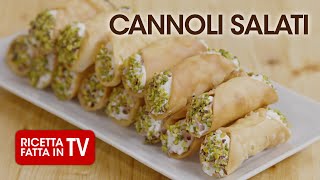 CANNOLI SALATI di Benedetta Rossi  Ricetta TV Fatto in Casa per Voi [upl. by Einrae500]