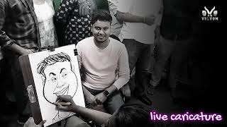 live caricature drawing full process in REAL TIME [upl. by Ahsemac717]