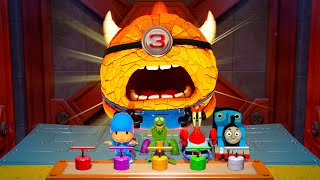 Mario Party Superstars Minigames  Thomas Vs Mr Krabs Vs Pocoyo Vs Kermit Hardest Difficulty [upl. by Etteniuq]