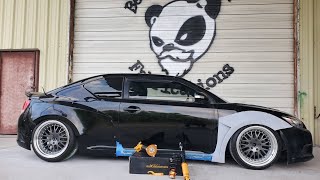 Maxpeedingrods Coilover Install Review on Wide Body Scion tC [upl. by Aliuqaj]