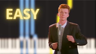 Never Gonna Give You Up  Rick Astley  EASY Piano Tutorial [upl. by Madi452]