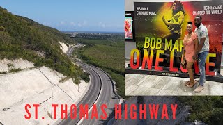 Touring the new St Thomas highway  Review of the Bob Marley movie [upl. by Asel]