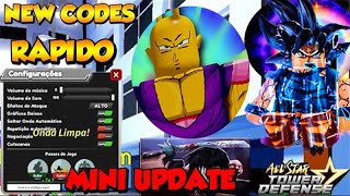 CORRE MINI UPDATE  NOVOS CODIGOS NO ALL STAR TOWER DEFENSE  TODOS OS CÓDIGOS [upl. by Meta]