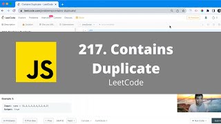 217 Contains Duplicate  LeetCode JavaScript [upl. by Anett11]