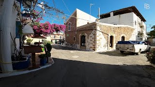 Malia Old Town Crete  Walking Tour 4K [upl. by Ecnedurp]