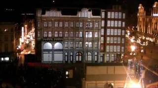 HampM 3D projectie Dam Amsterdam  opening Flagship store [upl. by Rennane]