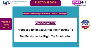 2024 Whats on Your ballot final Proposition 139 [upl. by Nyvets]