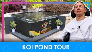 Beautiful Glass Pond with HUGE Koi  Meet Daniel Blackman [upl. by Aramo]