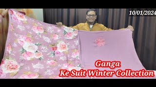 Ganga Ke Suit Winter Pashmina Collection Katran market wale Bhaiya Vanshika collection 10012024 [upl. by Ahsieym26]