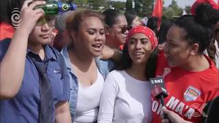 Celebration as Tongan League World Cup squad arrives in NZ [upl. by Kciredes]