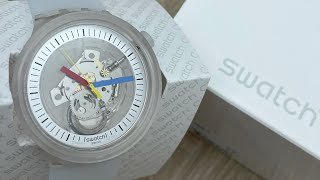 Swatch Clear Clearly Bold SB01K100 Inboxing UnboxWatches [upl. by Oiratnom]