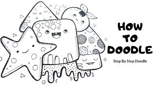 Doodle Art  How To Doodle  Draw Step By Step [upl. by Nunnery968]