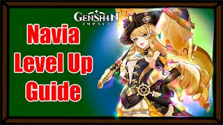 Everything You Need To Lvl Up Navia In 90 Seconds Or Less  Genshin Impact [upl. by Cailean]