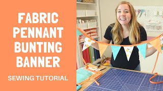 Pennant Bunting Banner Tutorial [upl. by Llerrej]