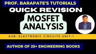 QUICK REVISION MOSFET ANALYSIS [upl. by Niledam]