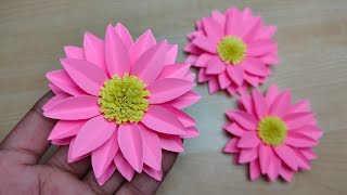 Easy Paper Flowers  kagojer ful banano  Paper craft [upl. by Mainis]