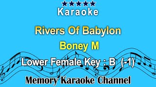 Rivers Of Babylon karaoke Boney M  Lower female Tone key B 1 [upl. by Drawyah555]